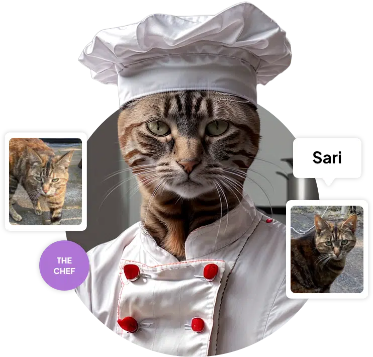 pet portrait sari the chef
